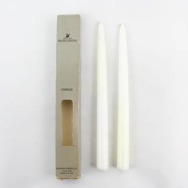  3 Boxes of 2 Swarovski Taper Candles For Swarovski Silver Crystal Candle Holder