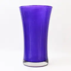 Unbranded Solid Deep Purple Color Glass Bouquet Vase Home Decoration 9.25" Tall
