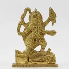 Brass Statue Hindu Goddess Dakshinakali, 2.12" Tall 