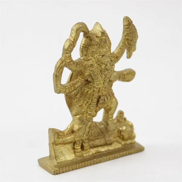 Brass Statue Hindu Goddess Dakshinakali, 2.12" Tall 