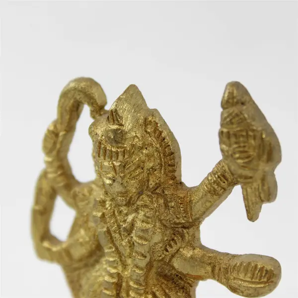 Brass Statue Hindu Goddess Dakshinakali, 2.12" Tall 