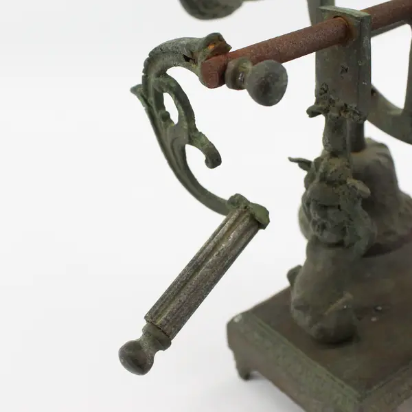 Vintage Cast Iron Hand Crank Ferris Wheel Spinning Bells