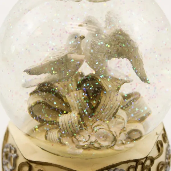 San Francisco Music Box Co Celebrating Our Love 2 Doves Musical Snowglobe