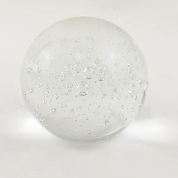 Murano-Style Art Glass Bullicante Paperweight 4in Sphere