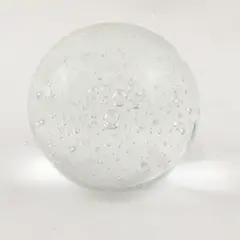 Murano-Style Art Glass Bullicante Paperweight 4in Sphere