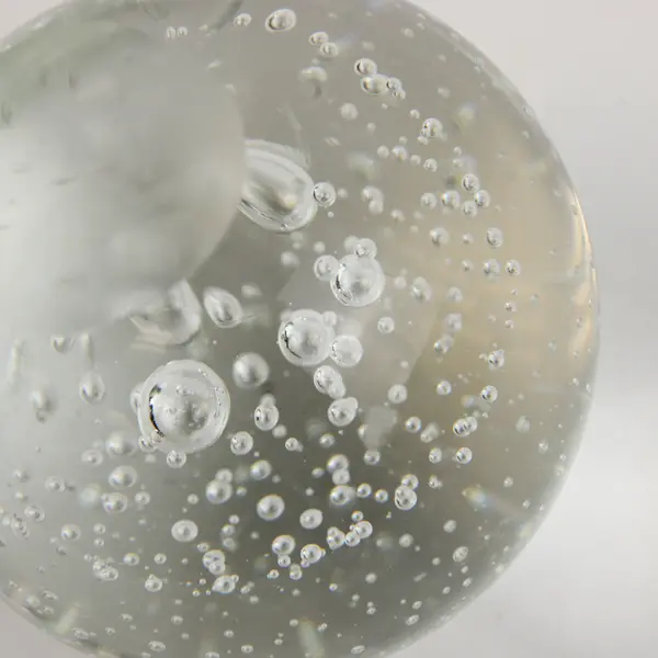 Murano-Style Art Glass Bullicante Paperweight 4in Sphere