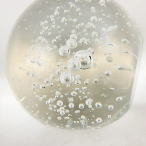 Murano-Style Art Glass Bullicante Paperweight 4in Sphere