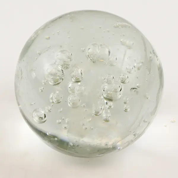 Murano-Style Bullicante Art Glass Paperweight 4.5in Sphere