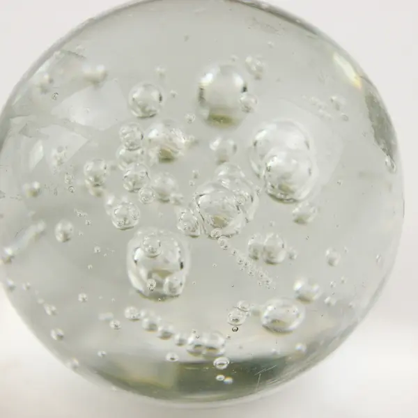Murano-Style Bullicante Art Glass Paperweight 4.5in Sphere