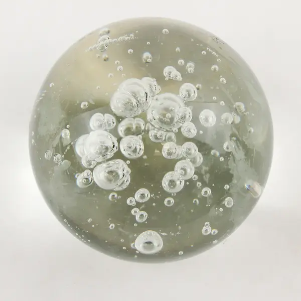 Murano-Style Bullicante Art Glass Paperweight 4.5in Sphere