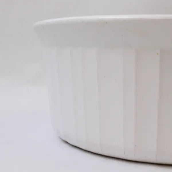 CorningWare French White Ceramic With Glass Top/Lid Round Casserole Dish 8"