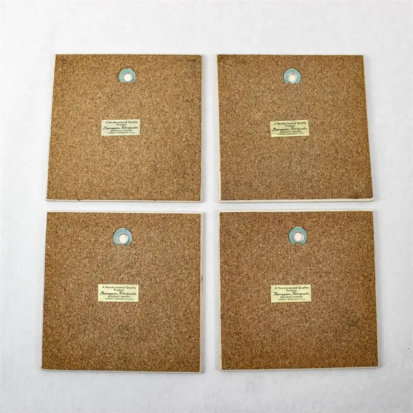 Set of 4 Berggren Originals New Sweden 350th Anniversary Ceramic Tiles