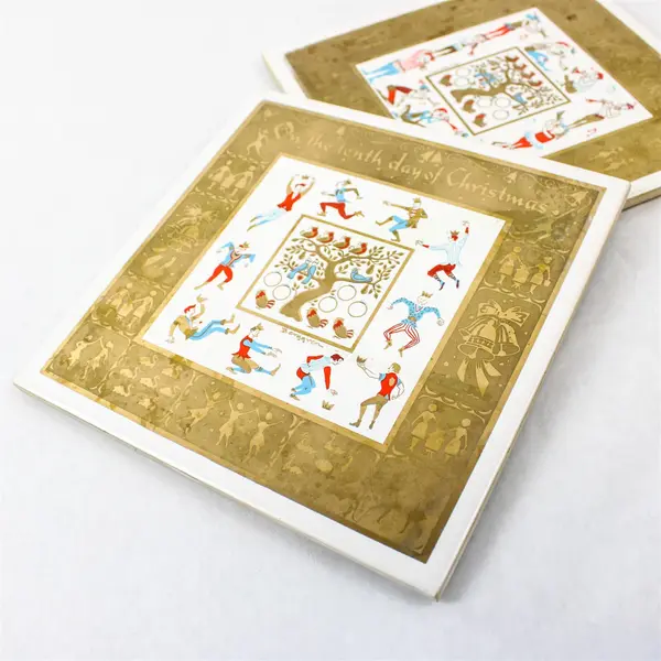 Twelve Days of Christmas Ceramic Tiles - 10th & 11th Days