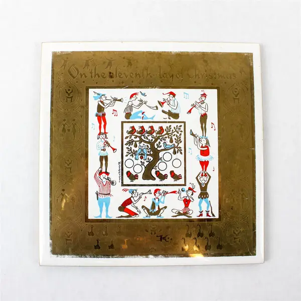 Twelve Days of Christmas Ceramic Tiles - 10th & 11th Days