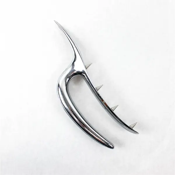 Vintage Carvel Hall Briddell Chrome Ham Roast Holder 8" USA