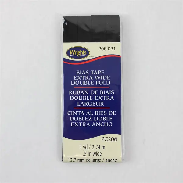 Lot of 3 Packages of Bias Tape Extra Wide Double Fold Black & Red