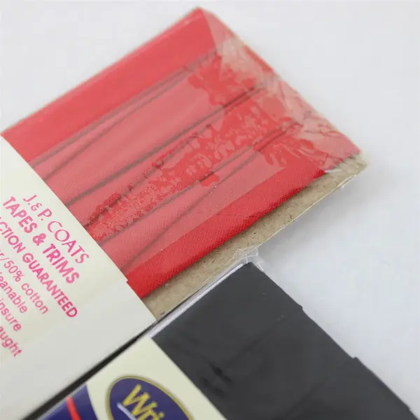 Lot of 3 Packages of Bias Tape Extra Wide Double Fold Black & Red