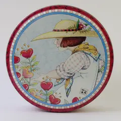 Mary Engelbreit Sow Good Services Sweet Remembrances Will Grow Round Tin 5-1/4"