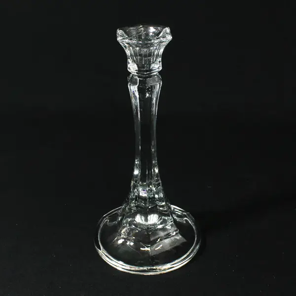 Lot of 3 Mismatched Crystal Taper Candle Holders