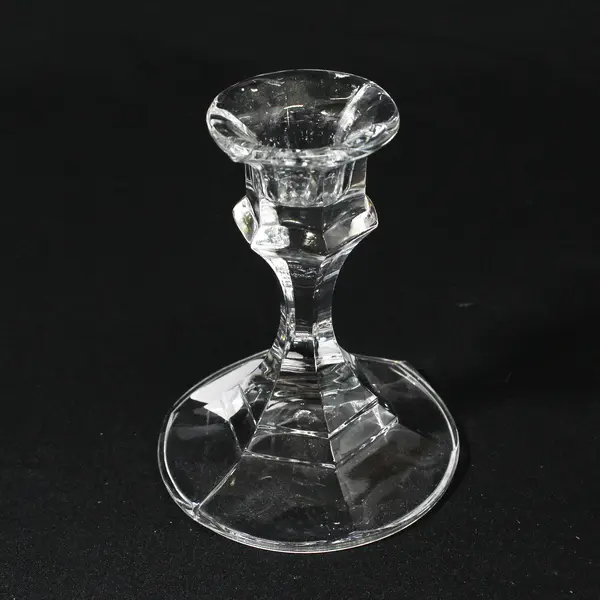 Lot of 3 Mismatched Crystal Taper Candle Holders