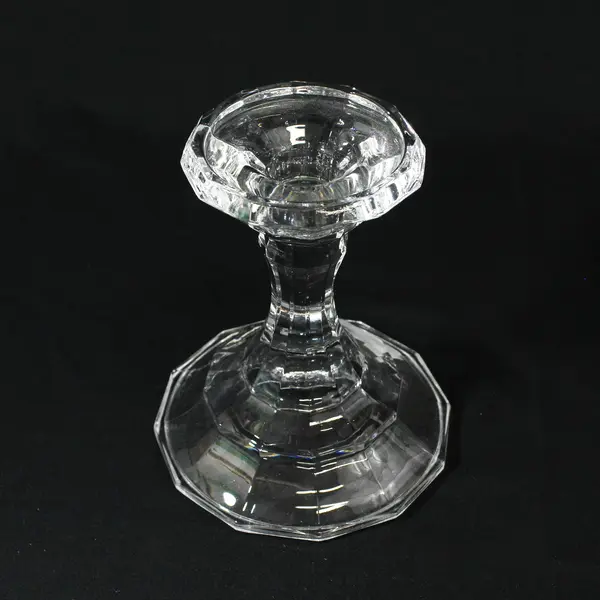 Lot of 3 Mismatched Crystal Taper Candle Holders
