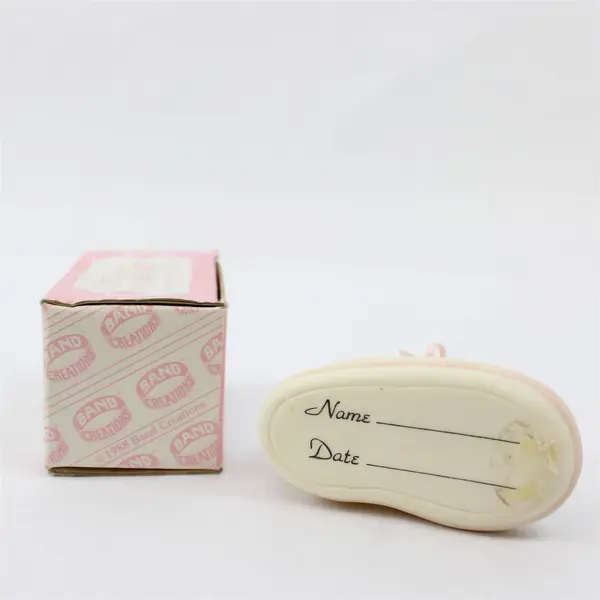 Gifts From The Heart Porcelain Pink Baby Bootie Figurine 10013 - New