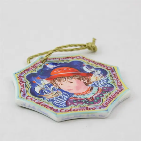 Edna Hibel Seville Christopher Porcelain Ornament No Box