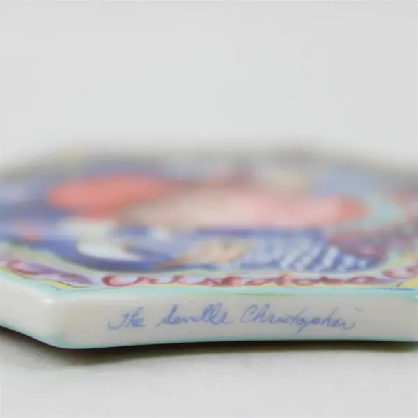 Edna Hibel Seville Christopher Porcelain Ornament No Box