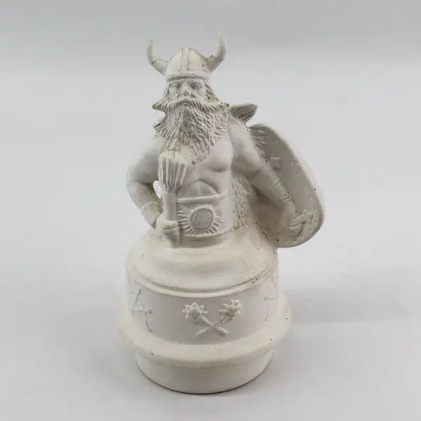 Ceramic Viking Figurine Pre-Owned Repaired Horns Collectible
