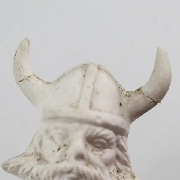 Ceramic Viking Figurine Pre-Owned Repaired Horns Collectible