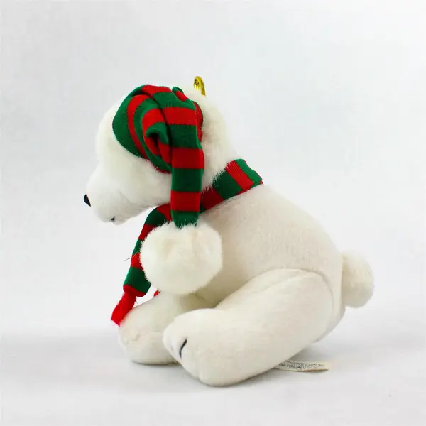 Chosun International Polar Bear Plush Christmas Ornament 5" Used