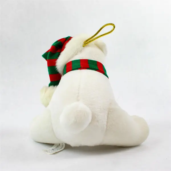 Chosun International Polar Bear Plush Christmas Ornament 5" Used