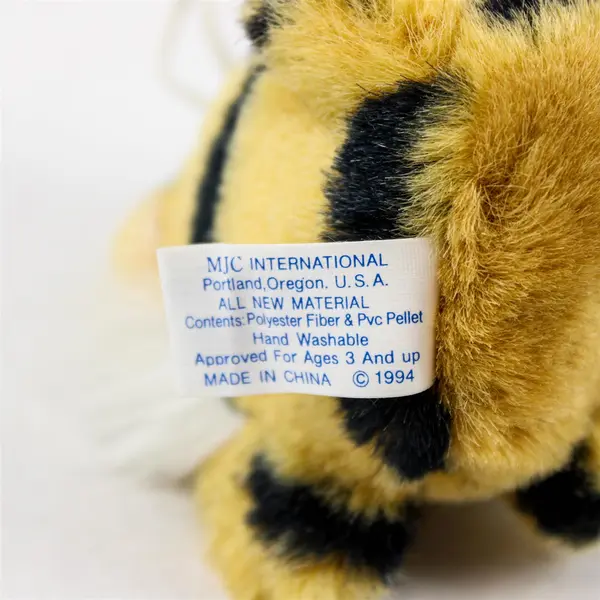 Vintage 1994 MJC Mini Plush Tiger Stuffy Orange Black Rare Collectible