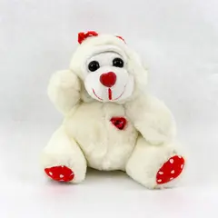 Great American Fun Corp White Talking Plush Bear Light-Up Heart