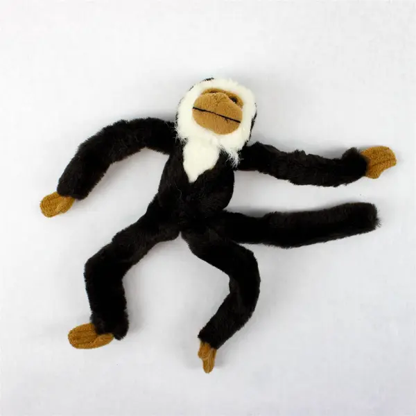 Anico International Plush Monkey Dark Brown White Face Sticky Hands & Feet