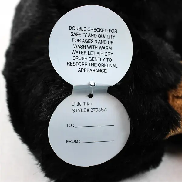 Purr-Fection Plush Baby Rockie Black Bear - Used Good
