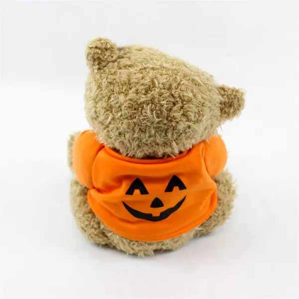 Halloween Teddy Bear Plush Jack O'Lantern Shirt Stuffed Animal - Used