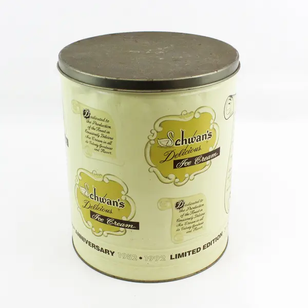 Vintage Schwan's 40th Anniversary 2.5 Gallon Ice Cream Tin 1992