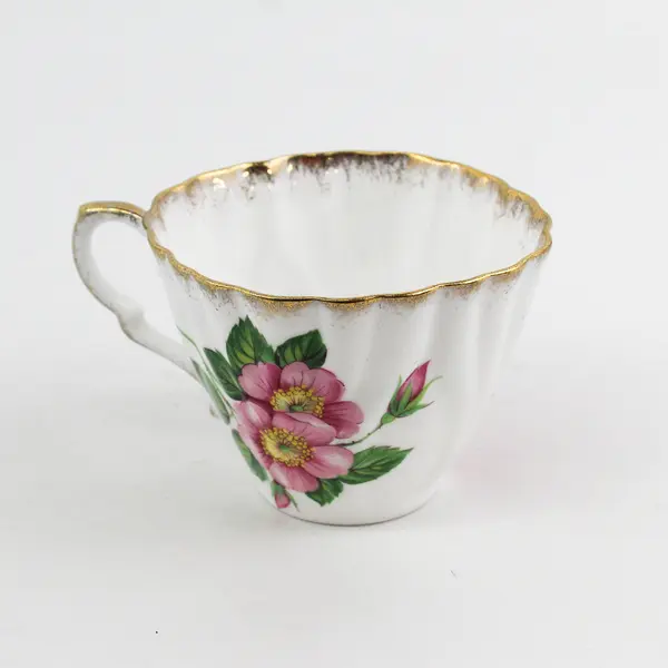Gladstone Wild Rose Bone China Teacup Made in England