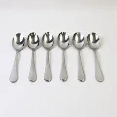 Set of 6 Oneida Icarus Stainless Place/Oval Soup Spoons