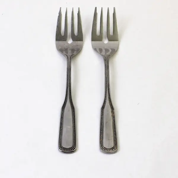 Set of 2 Salem 1776 Stainless Medium Solid Cold Meat Serving Forks