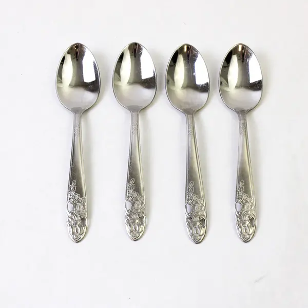 Set of 4 Salad Master Maytime Stainless Teaspoons