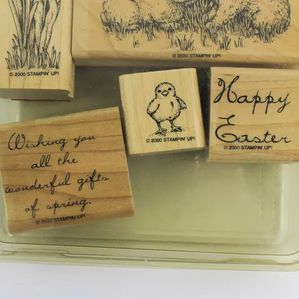 Vintage 2000 Stampin' Up! The Gifts of Spring 6 Piece Rubber Stamp Set