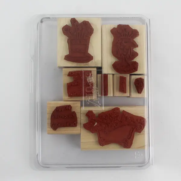Vintage 2004 Stampin' Up! La-Dee-Da 8 Piece Rubber Stamp Set