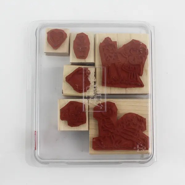 Vintage 2002 Stampin' Up! Be Mine 6 Piece Valentines Day Rubber Stamp Set