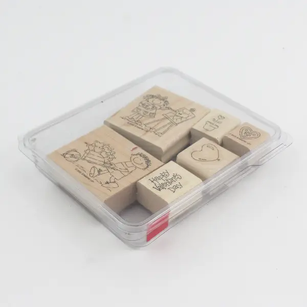Vintage 2002 Stampin' Up! Be Mine 6 Piece Valentines Day Rubber Stamp Set
