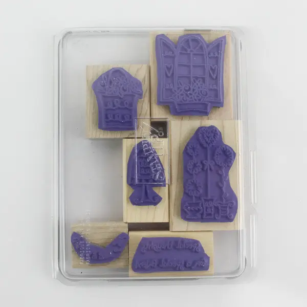 Vintage 2004 Stampin' Up! Sweet of You 6 Piece Rubber Stamp Set