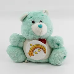 Vtg 1984 American Greetings Care Bears Wish Bear Plush Still Bank 7" No Stopper