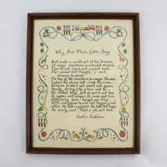 Framed  Poem Why God Made Little Boys