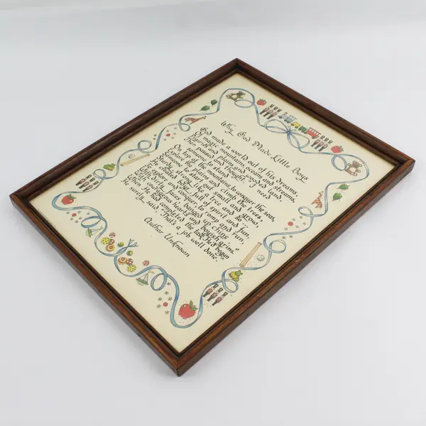 Framed  Poem Why God Made Little Boys